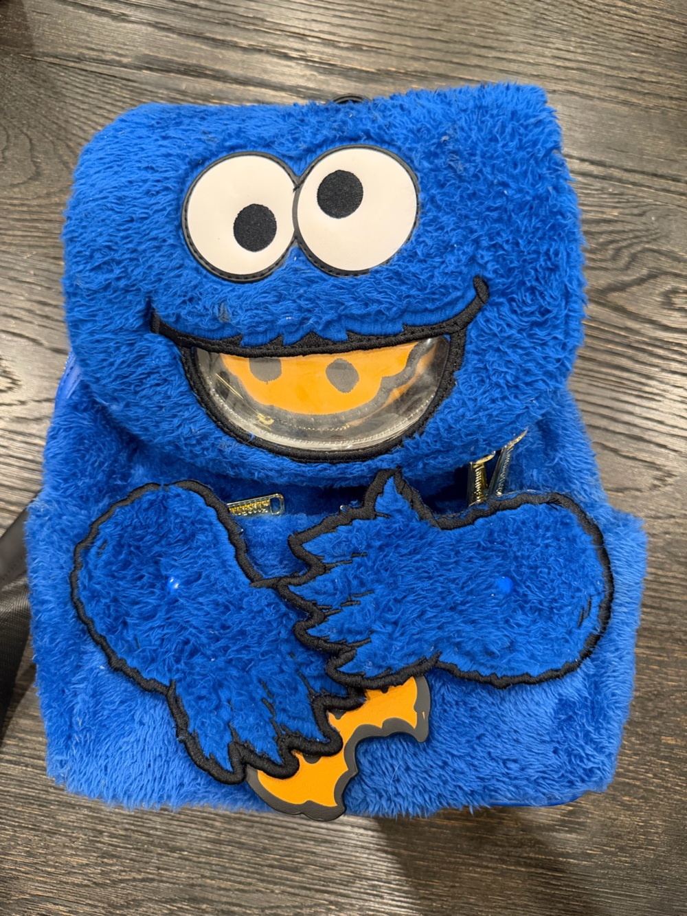 Loungefly Sesame Street Cookie Monster Mini Backpack With Cookie Coin Pouch Set